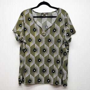 80 Park Top Womens 2X Stretch Casual Workwear Career Contemporary Feminine
